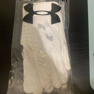 Under Armour Men's UA Spotlight White Football Gloves